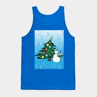 christmas tree and snowman Tank Top